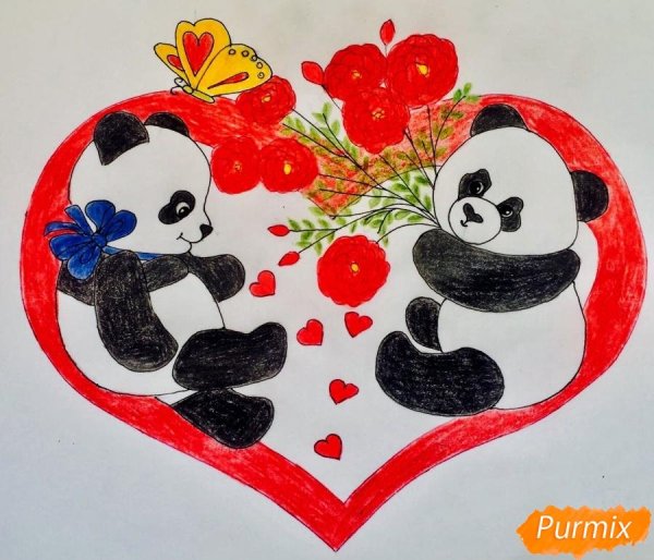 Разукрашки сердечки