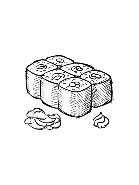 Раскраска суши