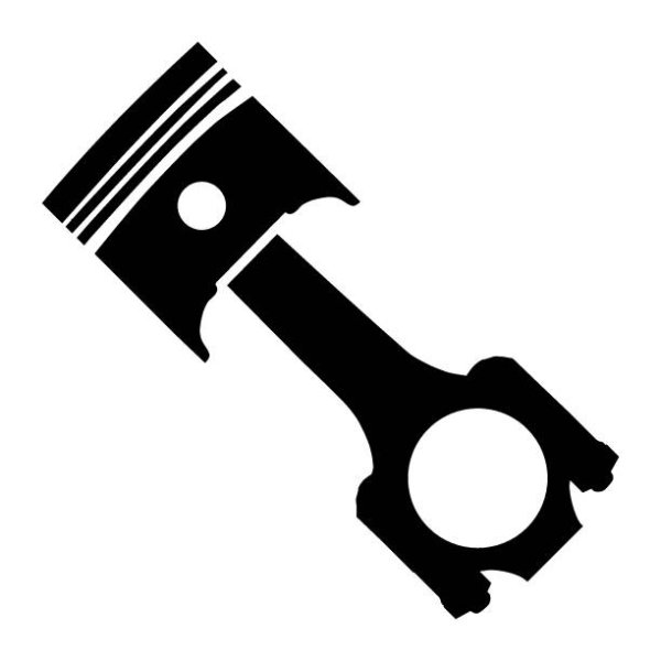 Поршень с шатуном для самосвала вектор