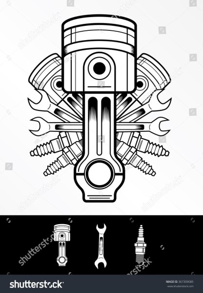 Ключ и поршень