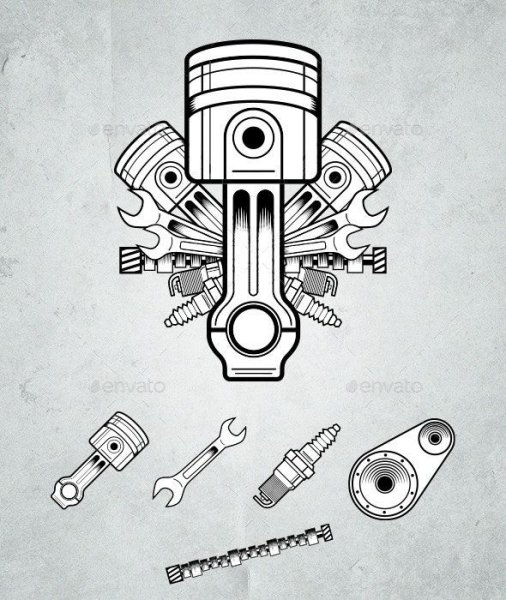 Эскиз двигателя