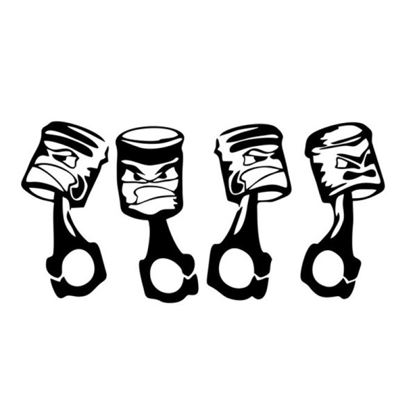 Наклейки на авто поршни