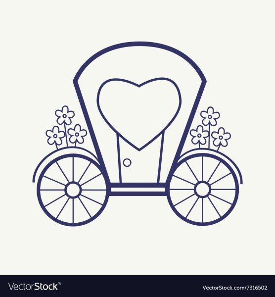 Карета контур для малышей