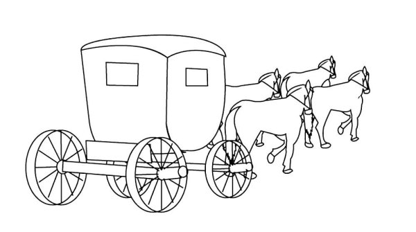 Карета рисунок для детей