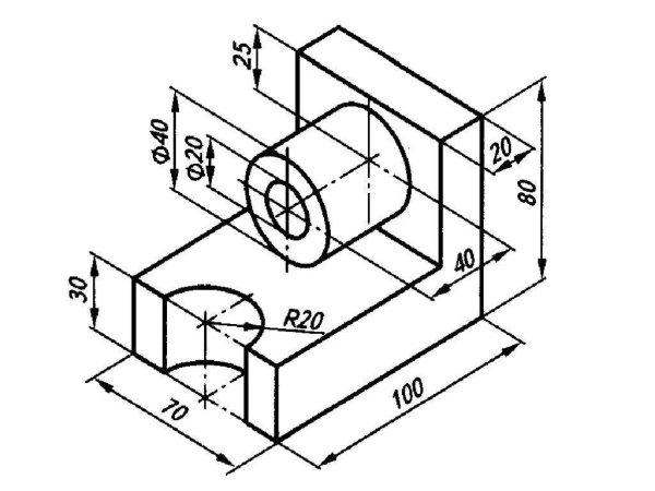 Карточки задания по черчению аксонометрия