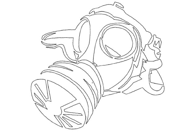 Трафарет противогаз