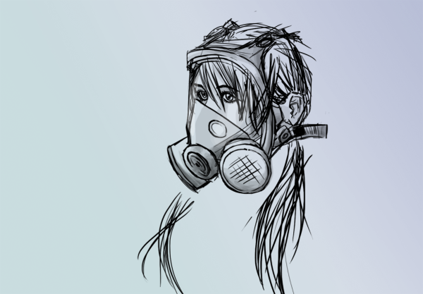 Респиратор карандашом