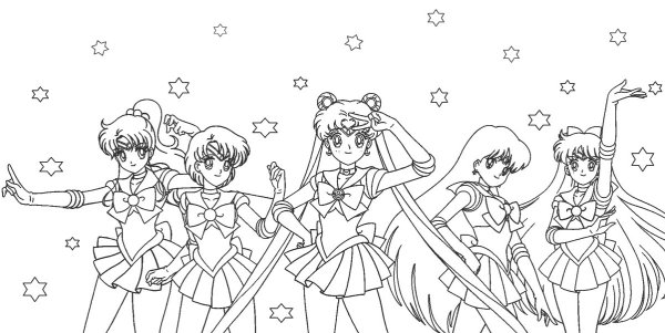 Сейлор Мун каррандашом