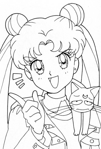 Sailor Moon раскраска