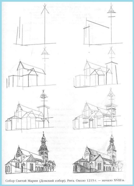 Церковь раскраска