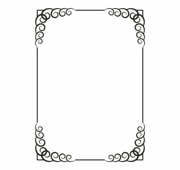 Рамка для грамоты черно белая