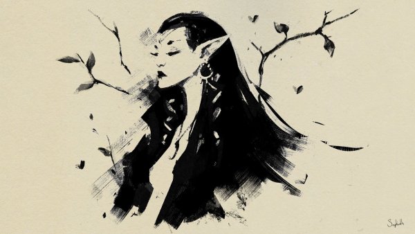 Рисунки белым по черному