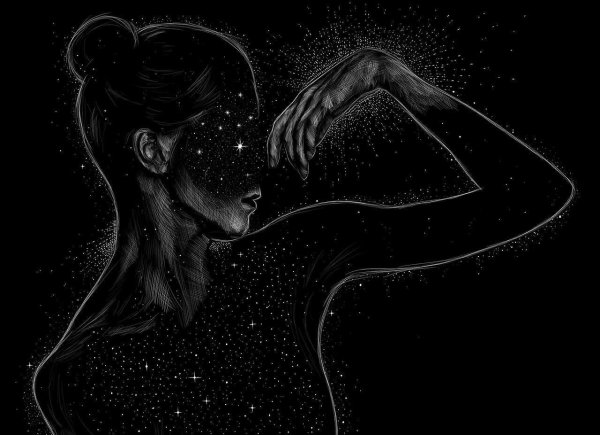 Зарисовки на черной бумаге