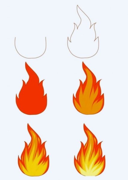 Огонь нарисованный