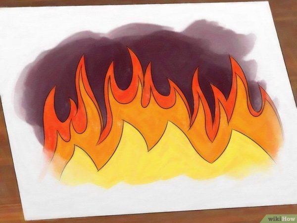 Рисунок костер несложные