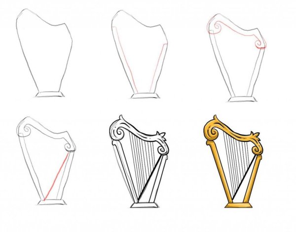 Арфа карандашом