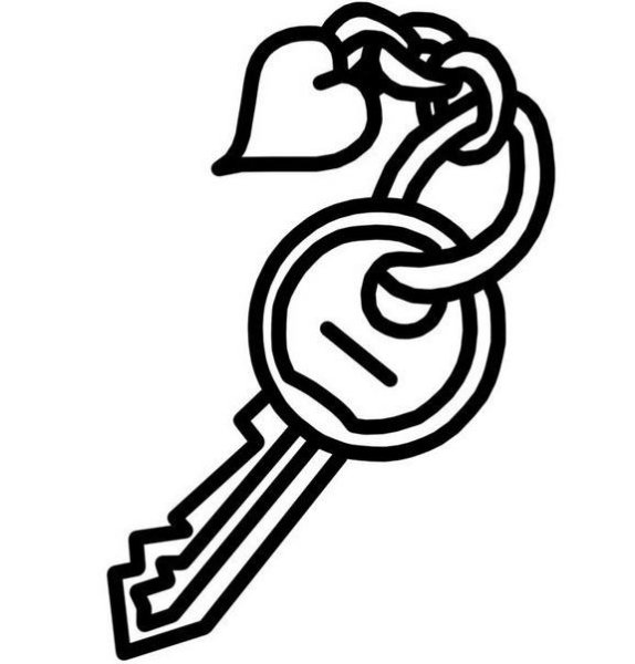 Ключик раскраска