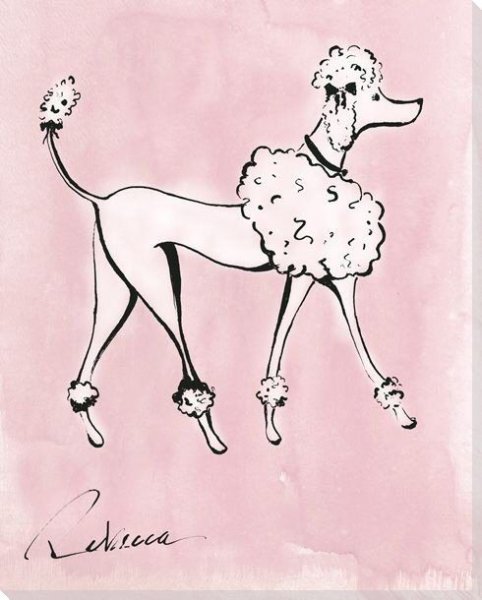 Девочка с пуделем рисунок