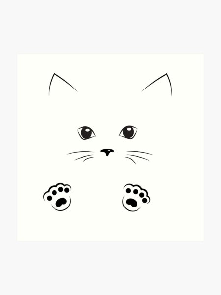 Морда кота рисунок простой для детей