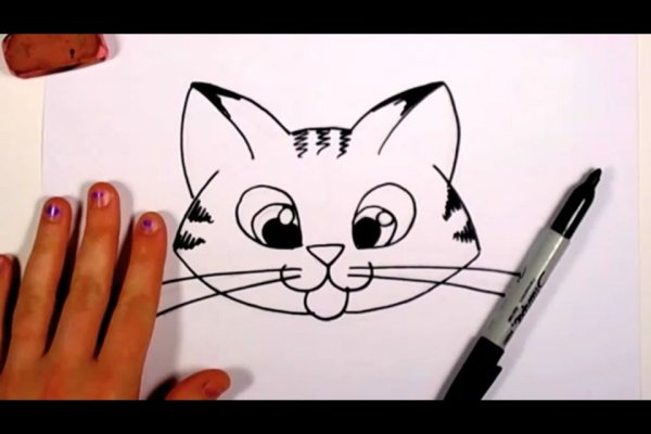 Мордочка кота для рисования