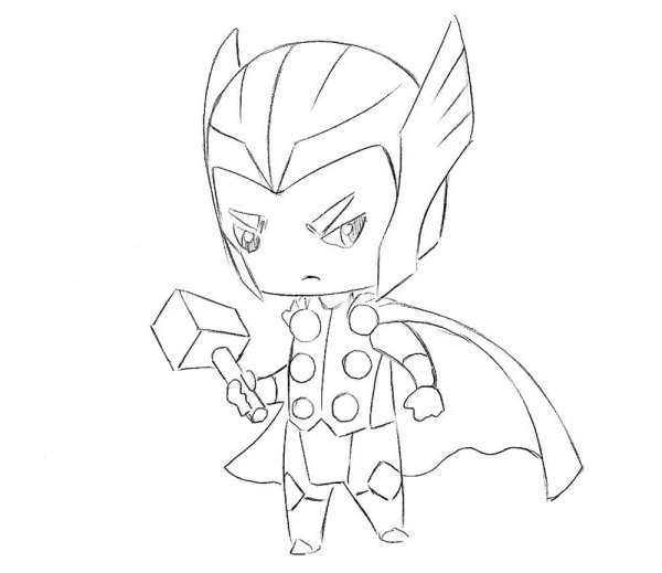 Раскраски Марвел Чиби