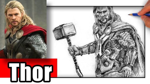 How to draw Thor