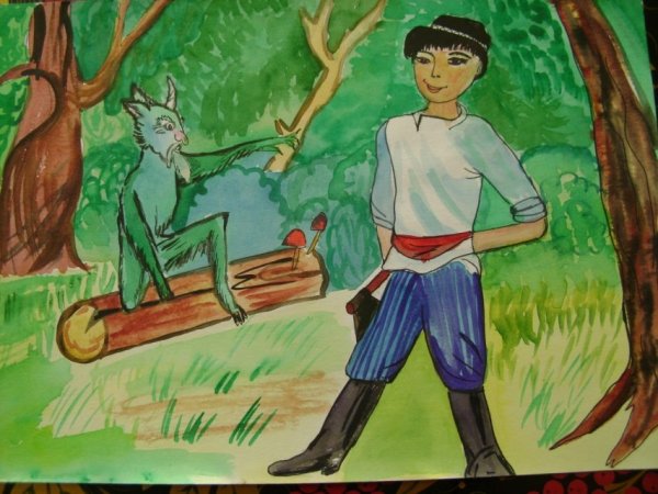 Иллюстрация к сказке Шурале Габдуллы Тукая