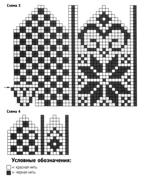 Жаккард для джурабов схемы