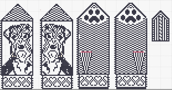 Варежки жаккард 2020г