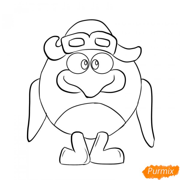 Рисунок пина из смешариков