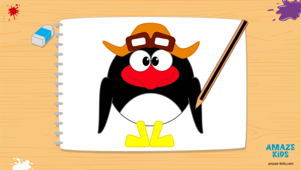 Рисуем пина из смешариков