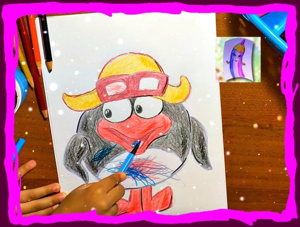 Нарисовать пина из смешариков