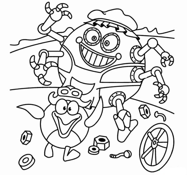 Рисуем Бараша из смешариков поэтапно