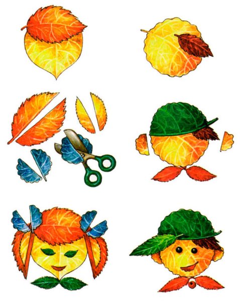 Апликациииз осенних листьев