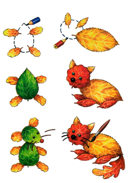 Композиция из листьев 2 класс технология