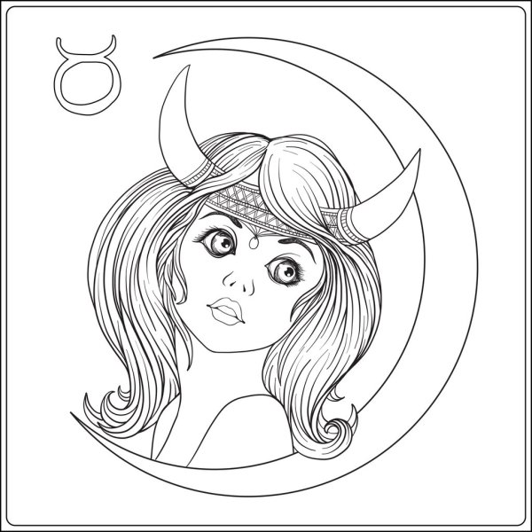 Телец знак зодиака раскраска