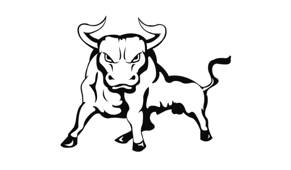 Бык черно белый