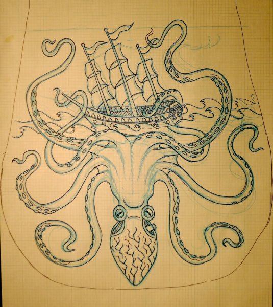 Кракен набросок