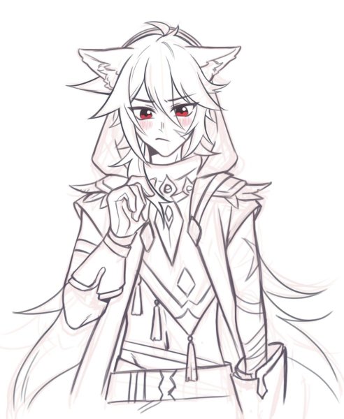 Сяо Геншин арт легкий