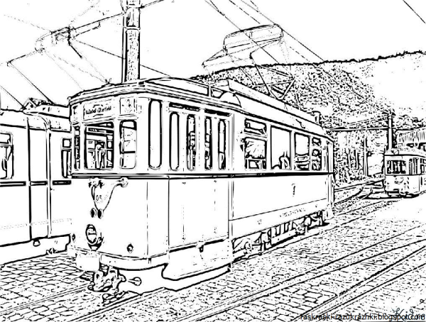 Раскраска поезд монорельс