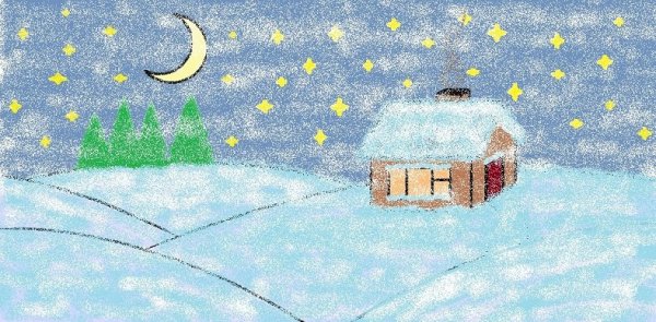 Метель детский рисунок