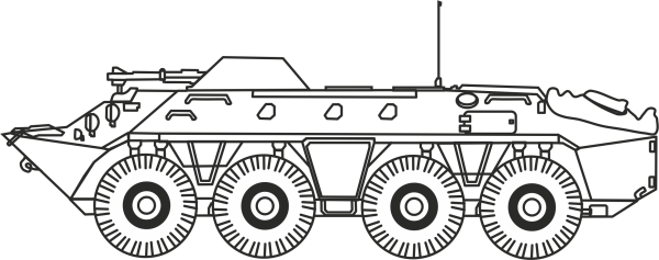 БТР-80 бронетранспортёр рисунок