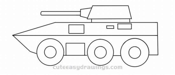 БТР нарисовать ребенку