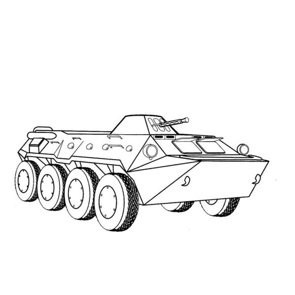 Нарисовать БТР 80