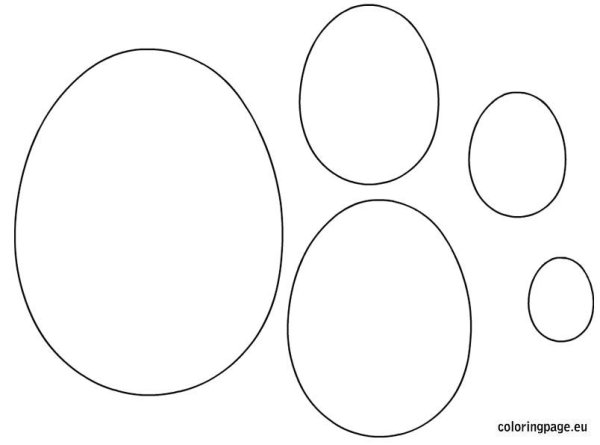 Трафарет яйца для вырезания