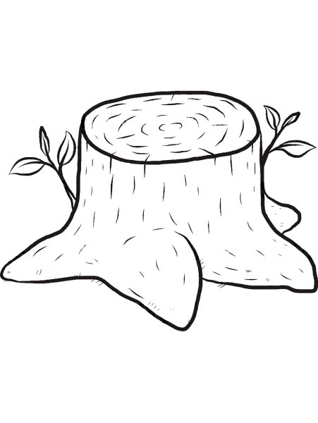 Пень рисунок для детей