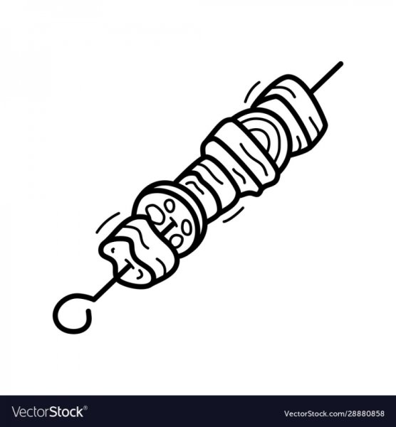 Шашлык нарисованный