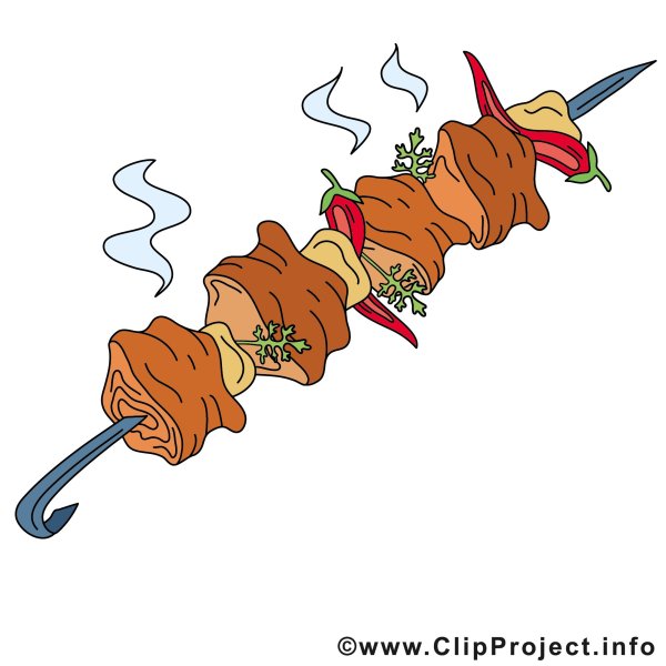 Шашлык на прозрачном фоне