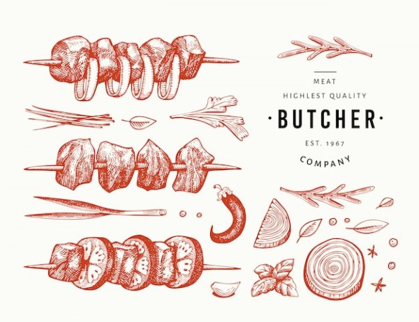 Шашлык Векторная Графика