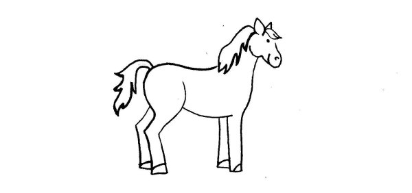 Шаблон лошади для рисования